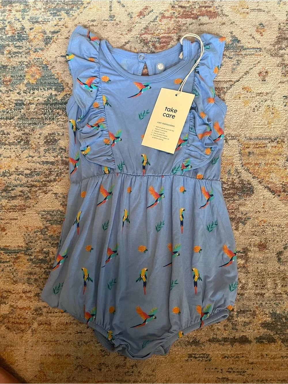 NWT Kyte Baby Bubble Romper - Macaw